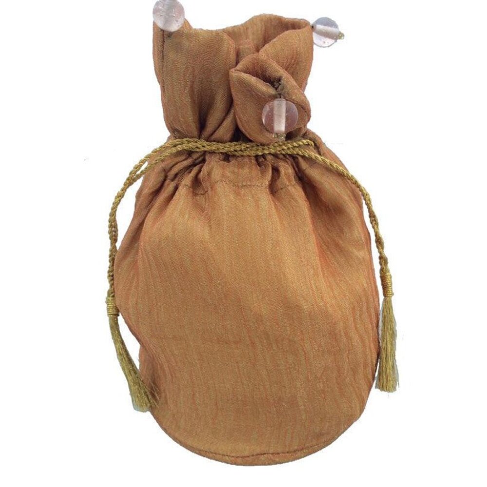 Gold Crushed Silk Gift Bag